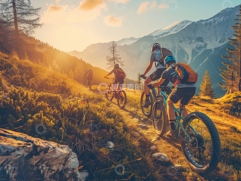 高清大图下载【趣麦麦图】户外骑行郊游背景