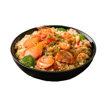 扇贝海鲜炒米饭