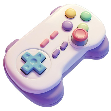 紫色卡通游戏手柄
