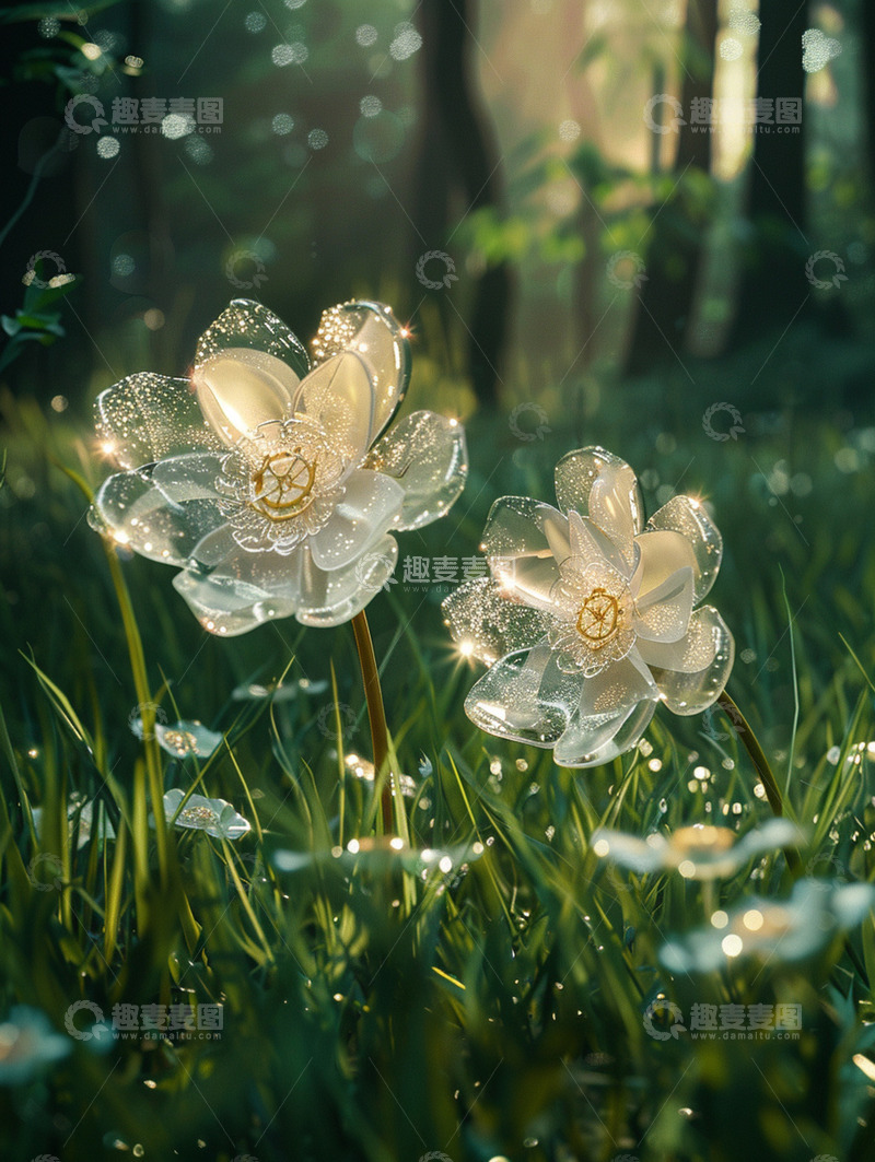 高清大图下载【趣麦麦图】唯美ai创作花朵背景