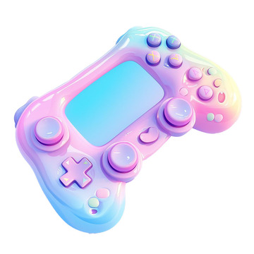 彩色潮玩游戏手柄