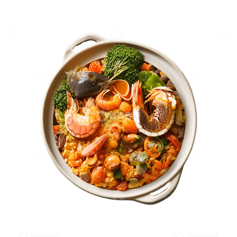 高清大图下载【趣麦麦图】俯视写实小龙虾炒饭