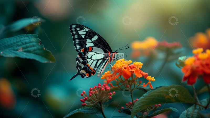 高清大图下载【趣麦麦图】春天彩色的蝴蝶
