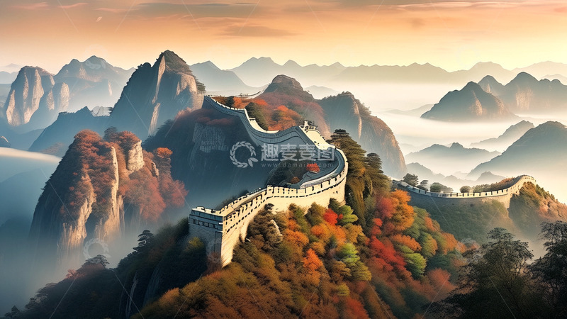 高清大图下载【趣麦麦图】最美长城风景画