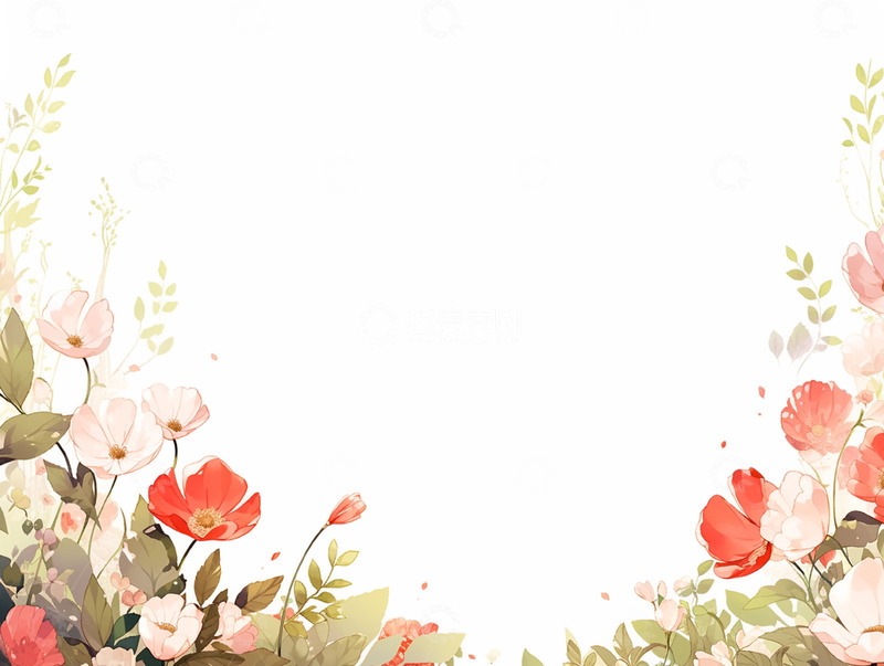 高清大图下载【趣麦麦图】植物花朵边框