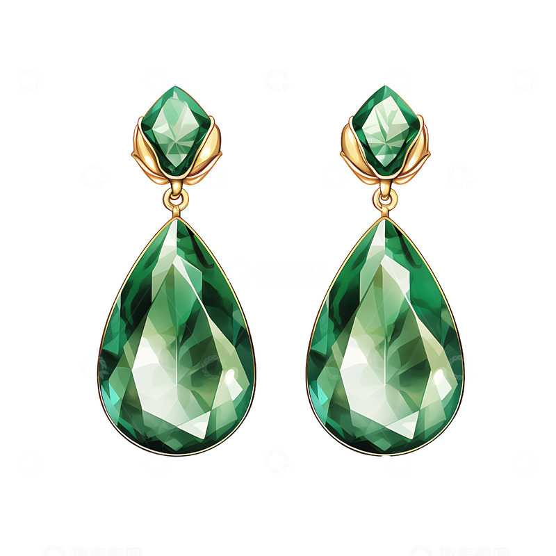 高清大图下载【趣麦麦图】奢华时尚高端耳钉