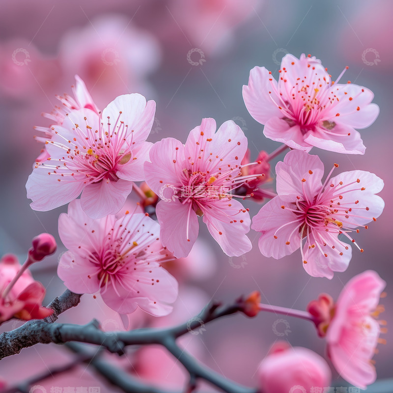 高清大图下载【趣麦麦图】高清粉红桃花