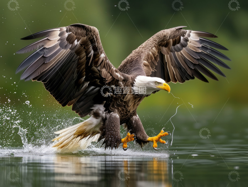 高清大图下载【趣麦麦图】一只老鹰捕食