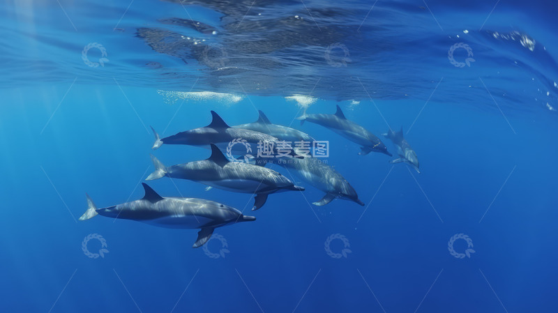 高清大图下载【趣麦麦图】海洋游泳海豚摄影