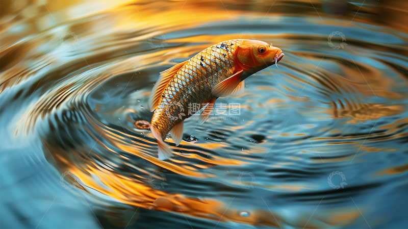 高清大图下载【趣麦麦图】锦鲤水鱼中国风传统唯美动物