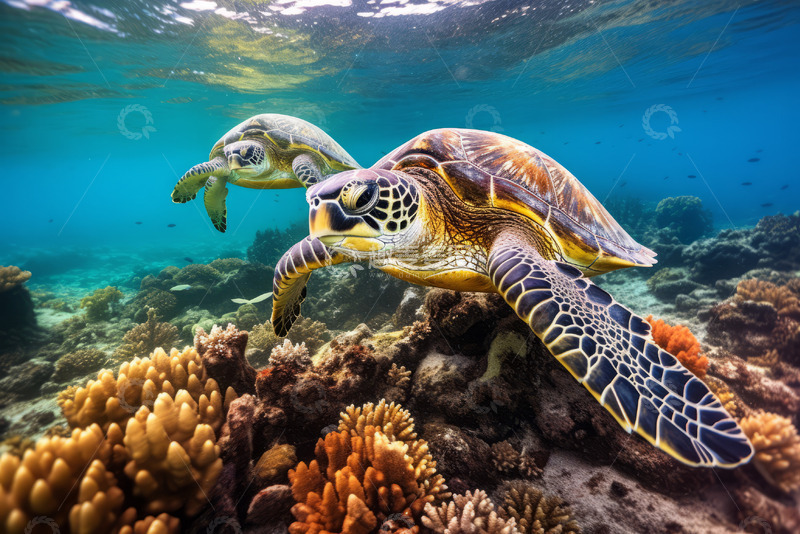 高清大图下载【趣麦麦图】海龟动物海洋摄影