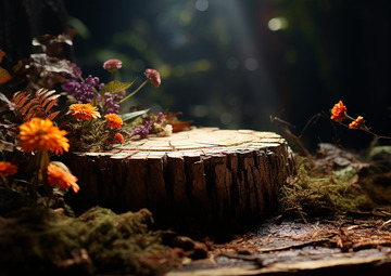 森林系展台背景