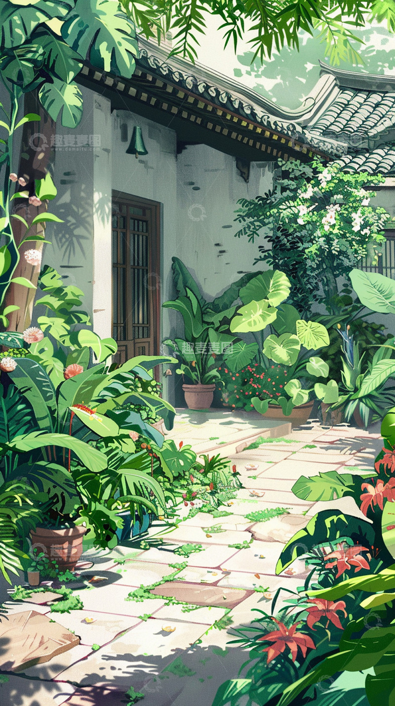 高清大图下载【趣麦麦图】夏日农家小院