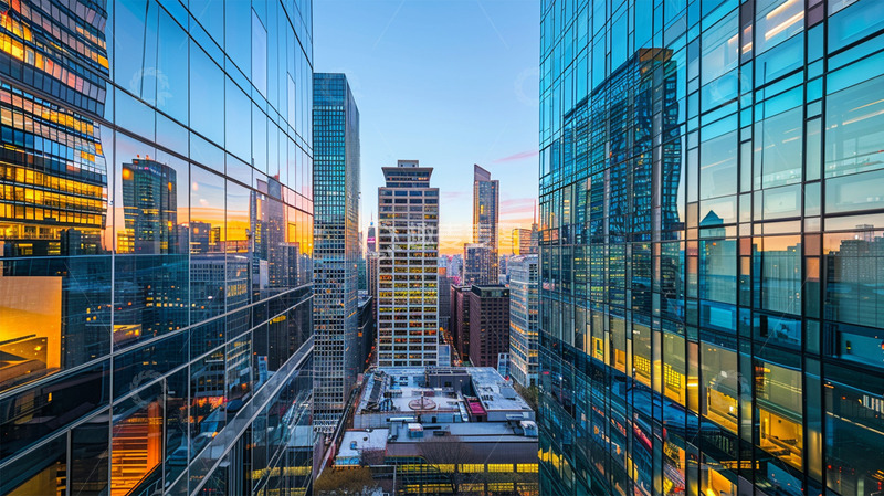 城市建筑商务科技唯美场景