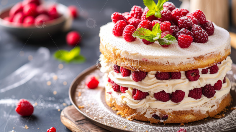 高清大图下载【趣麦麦图】蛋糕蓝莓甜点