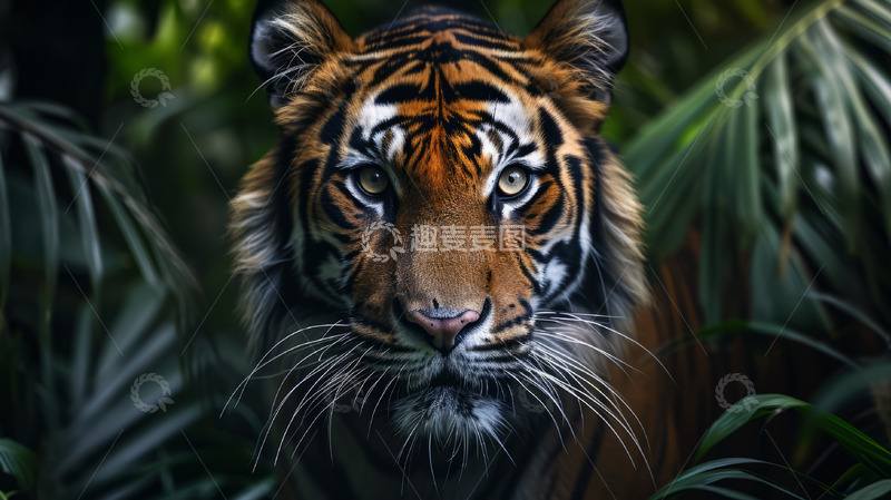 高清大图下载【趣麦麦图】老虎头部特写