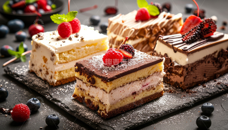 高清大图下载【趣麦麦图】巧克力奶油蛋糕1