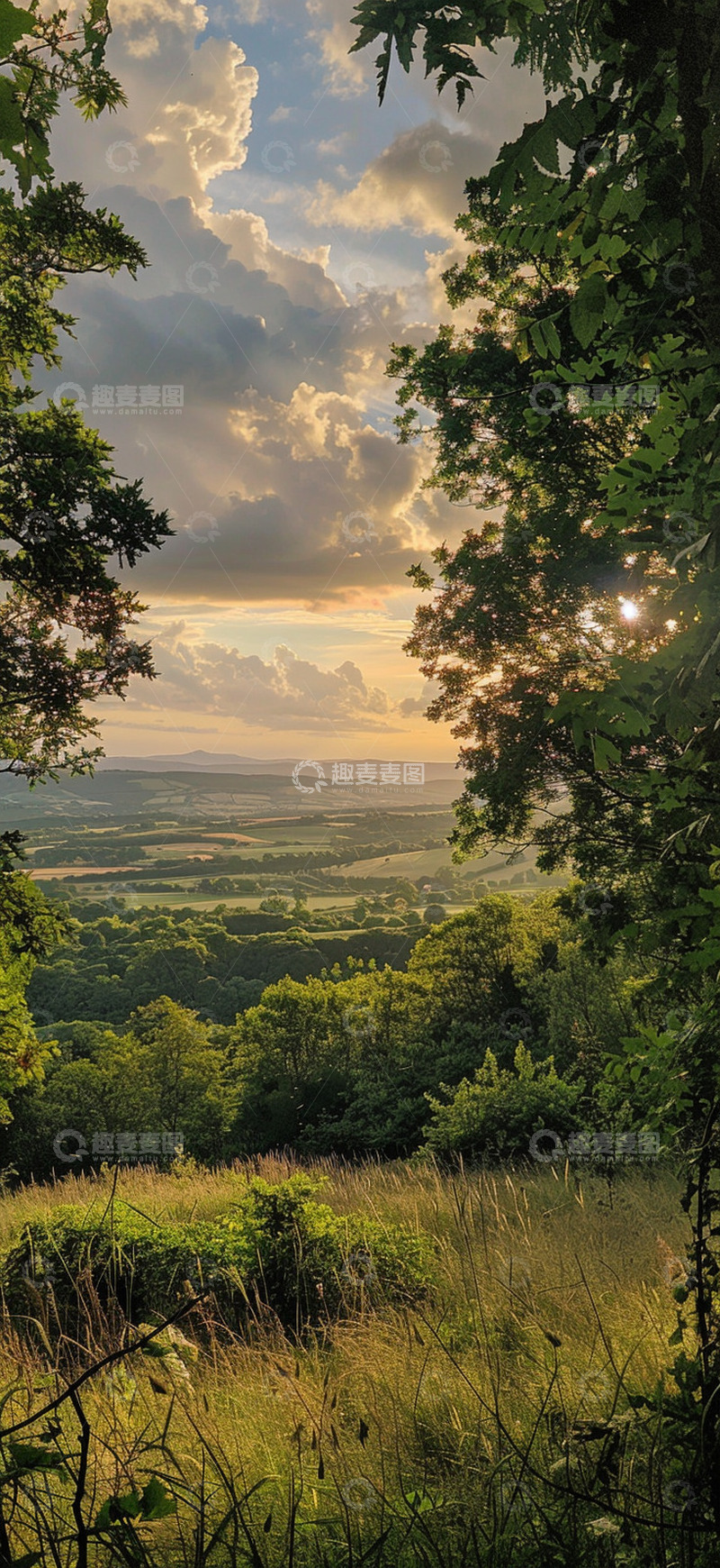 高清大图下载【趣麦麦图】云朵草原风景摄影