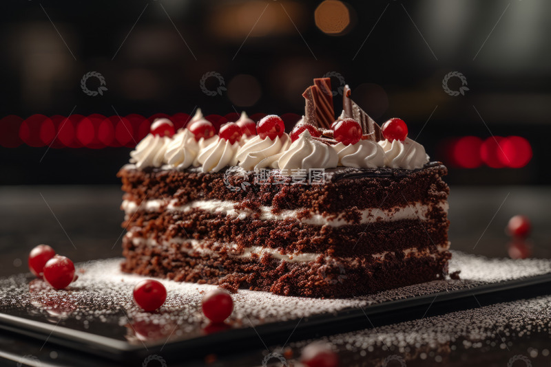 高清大图下载【趣麦麦图】奶油巧克力蛋糕