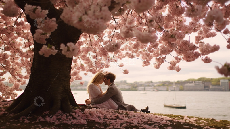 高清大图下载【趣麦麦图】情人节粉色情侣鲜花唯美场景