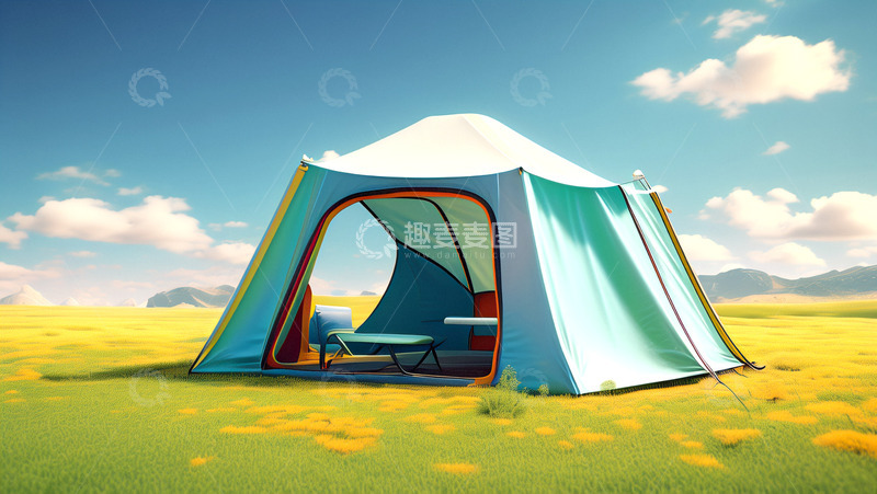 高清大图下载【趣麦麦图】旅行露营野炊帐篷