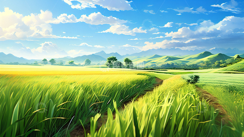 高清大图下载【趣麦麦图】美丽田野田园风光