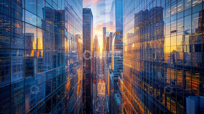 高清大图下载【趣麦麦图】商务城市高楼建筑唯美场景