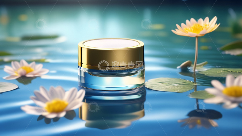 高清大图下载【趣麦麦图】化妆品眼霜雏菊