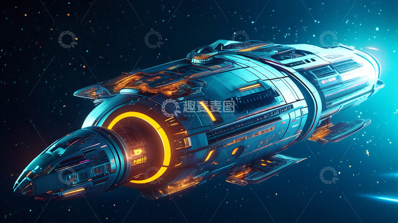 高清大图下载【趣麦麦图】未来科技宇宙飞船