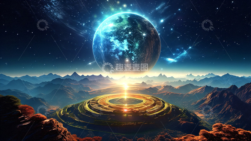 高清大图下载【趣麦麦图】璀璨宇宙星空背景