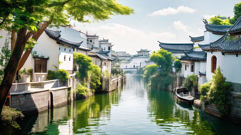 高清大图下载【趣麦麦图】江南水乡美景