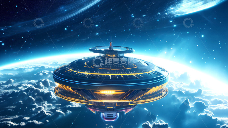 高清大图下载【趣麦麦图】未来科技太空旅行宇宙飞船