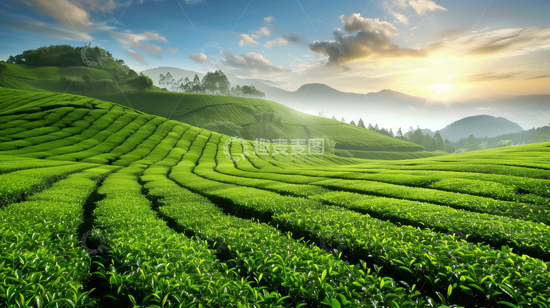 高清大图下载【趣麦麦图】茶园AI摄影图背景