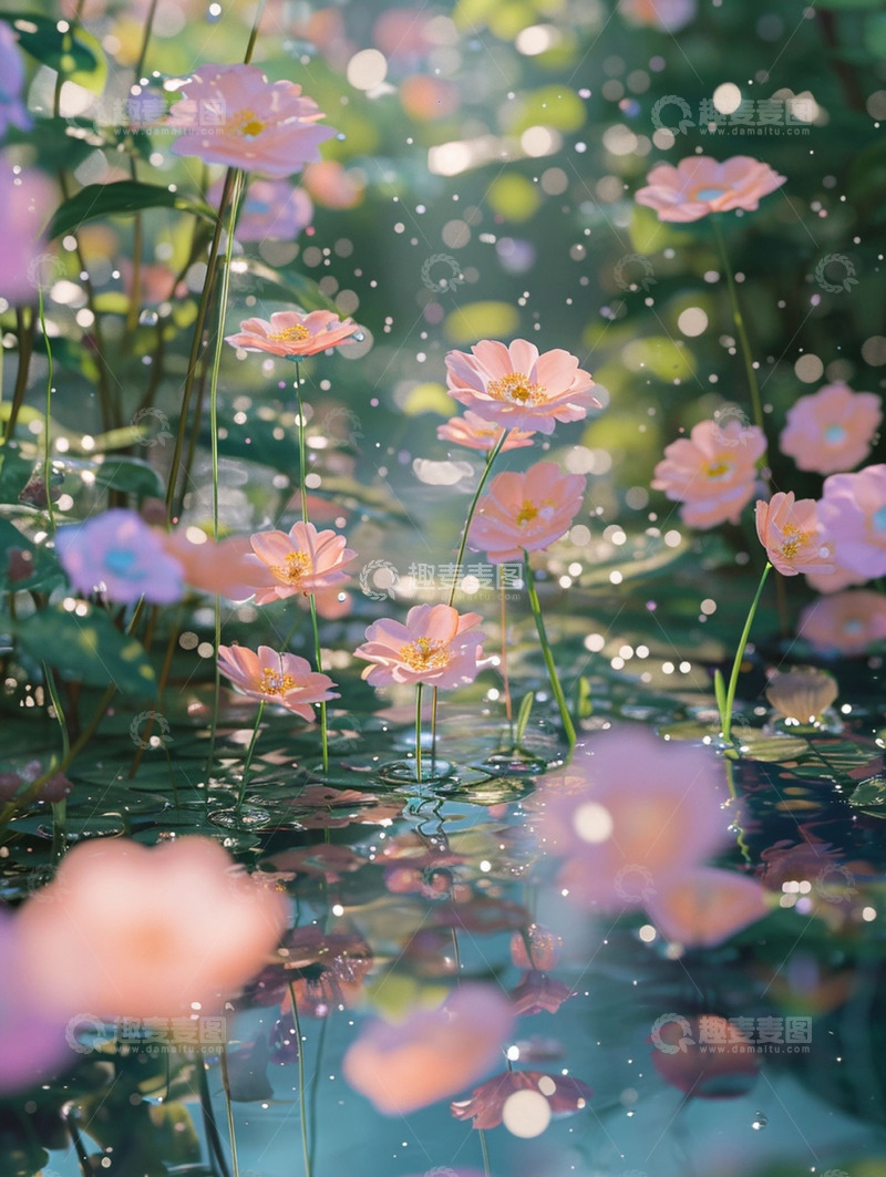 高清大图下载【趣麦麦图】高清河水花草