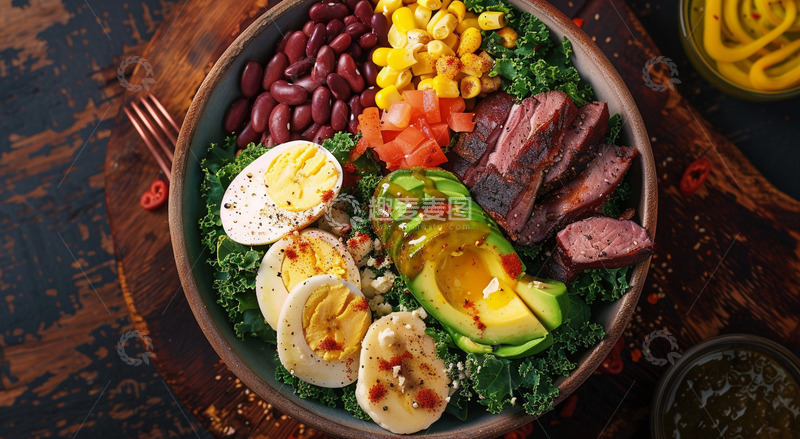 高清大图下载【趣麦麦图】沙拉蔬菜俯视图