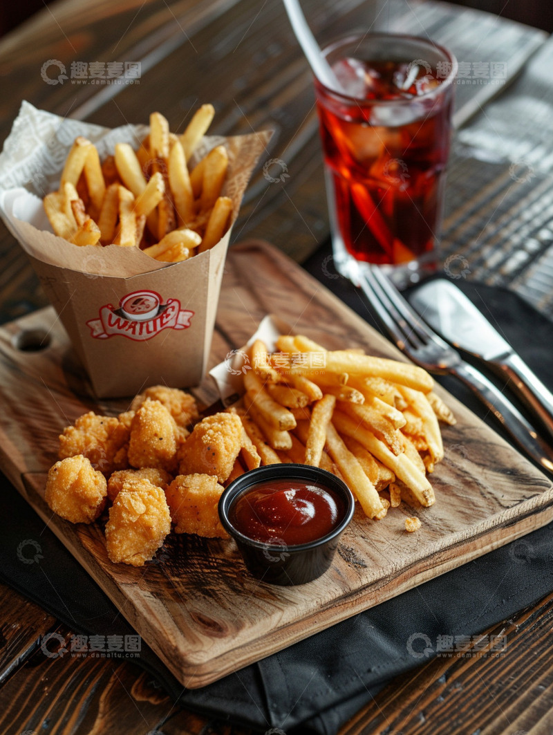 高清大图下载【趣麦麦图】薯条鸡块西餐