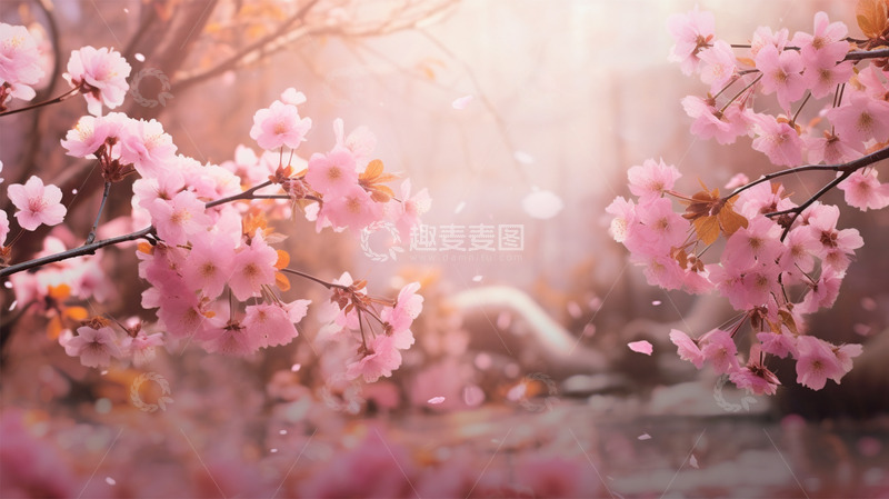 高清大图下载【趣麦麦图】春天鲜花唯美粉色场景