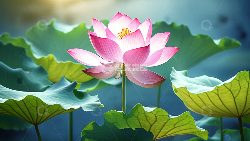 高清大图下载【趣麦麦图】盛开绽放的荷花