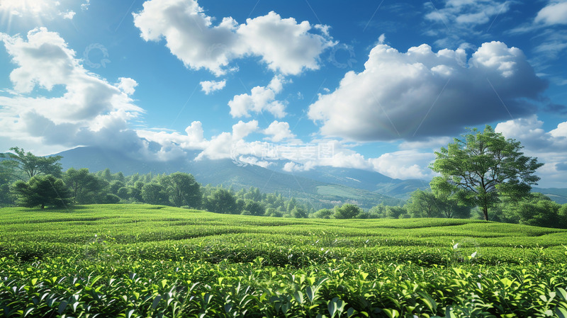 高清大图下载【趣麦麦图】清明时节的茶园
