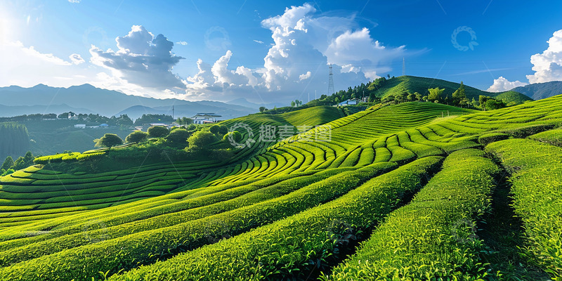 高清大图下载【趣麦麦图】茶叶基地实拍风景
