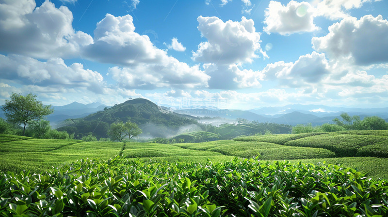 高清大图下载【趣麦麦图】春天茶山实拍图