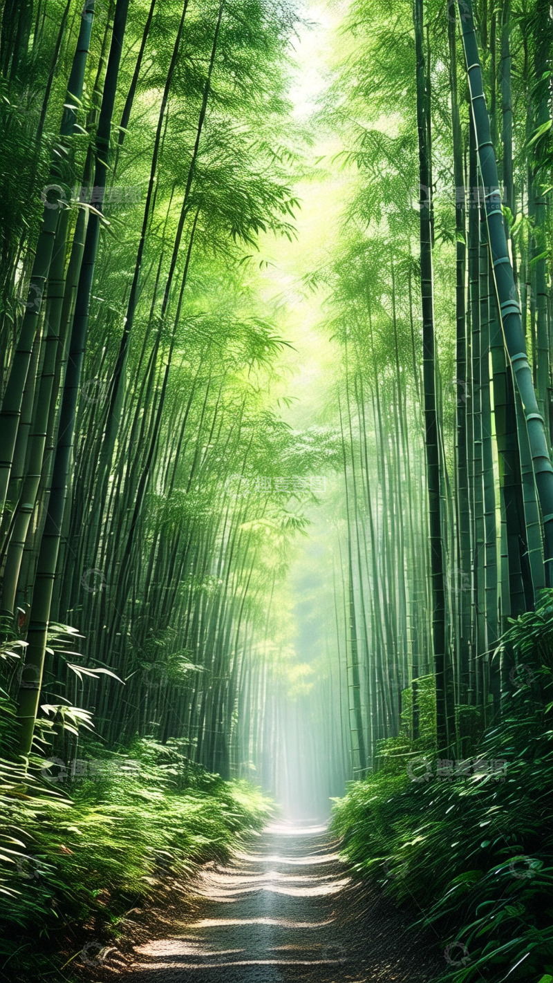 高清大图下载【趣麦麦图】静谧唯美竹林