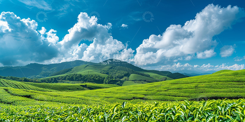 高清大图下载【趣麦麦图】春天茶园基地实拍