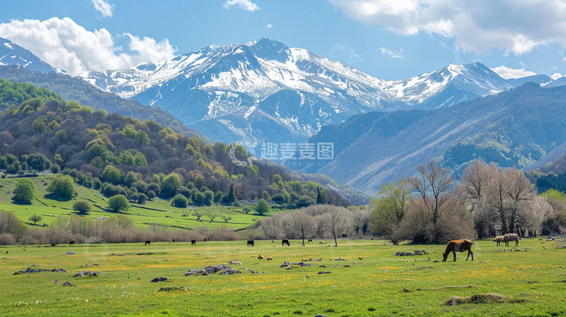 高清大图下载【趣麦麦图】大自然山脚风景