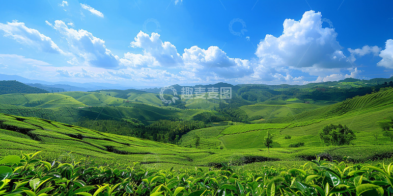 高清大图下载【趣麦麦图】茶山基地实拍风景