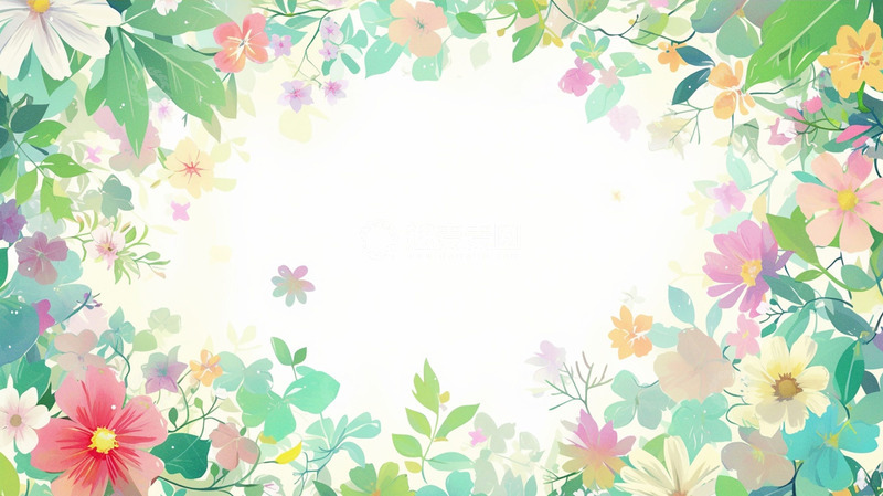高清大图下载【趣麦麦图】花草植物边框