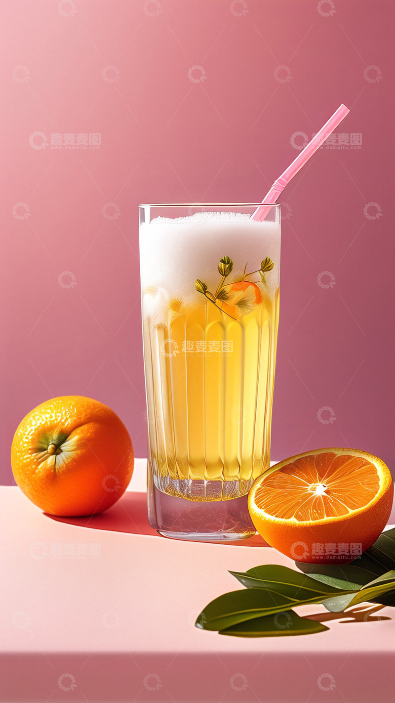 高清大图下载【趣麦麦图】清爽美味果汁海报