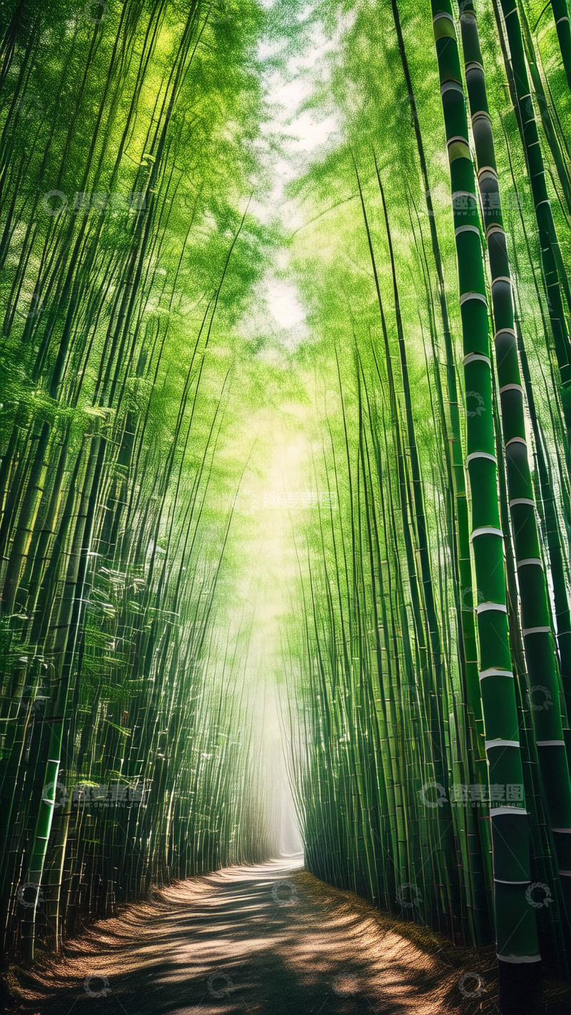 高清大图下载【趣麦麦图】绿色唯美竹林