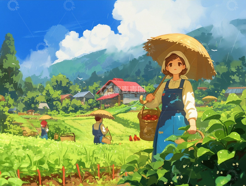 高清大图下载【趣麦麦图】春日耕作风景