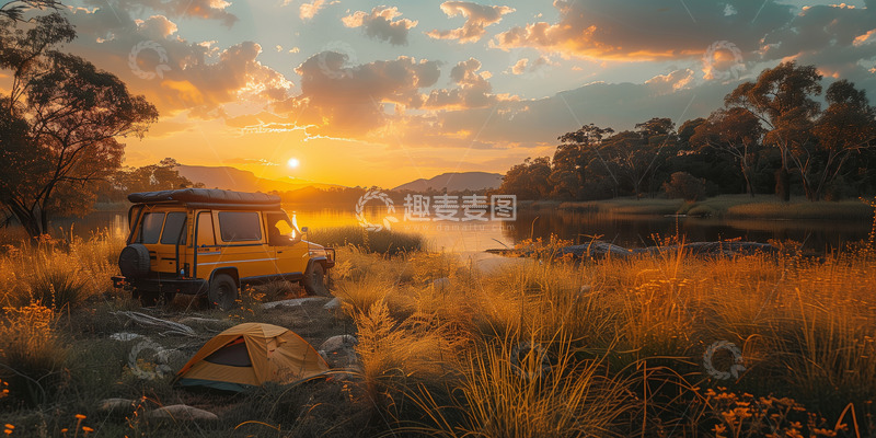 高清大图下载【趣麦麦图】露营旅游度假背景